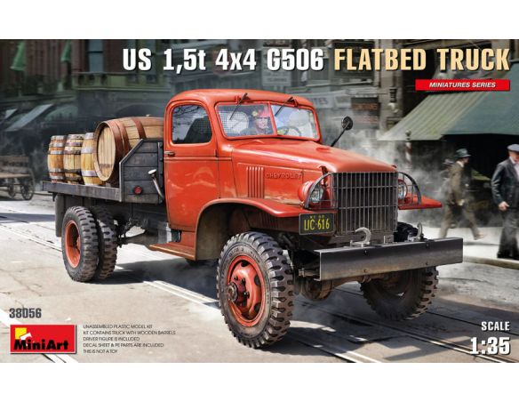 MINIART MIN38056 US 1,5 t 4x4 G506 FLATBED TRUCK KIT 1:35 Modellino