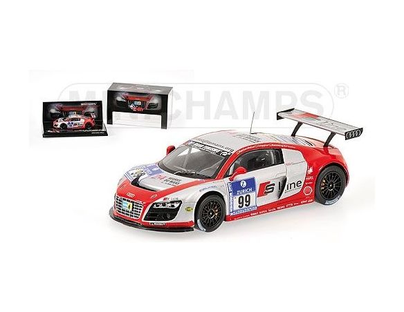 MINICHAMPS 437091999 AUDI R8 LMS FASSLER ROCKENFELLER 24H NURBURGRING 2009 Modellino