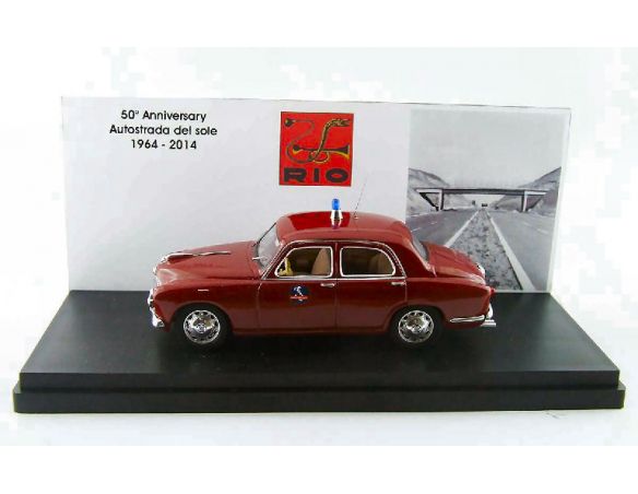 RIO RI1964-2 ALFA ROMEO 1900 POLIZIA AUTOSTRADALE 50mo ANNIV.AUTOST.D.SOLE 1:43 Modellino