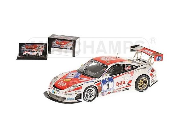 MINICHAMPS 437096103 PORSCHE 997 HEYER SCHMITZ 24H NURBURGRING 2009 Modellino