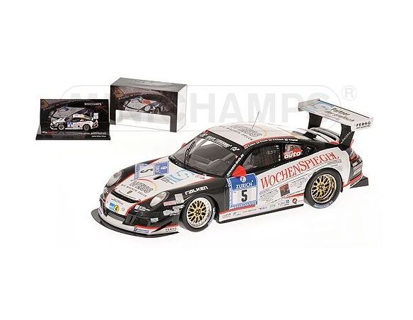 MINICHAMPS 437096705 PORSCHE 911 GT3 WEISS JACOBS 24H NURBURGRING 2009 Modellino