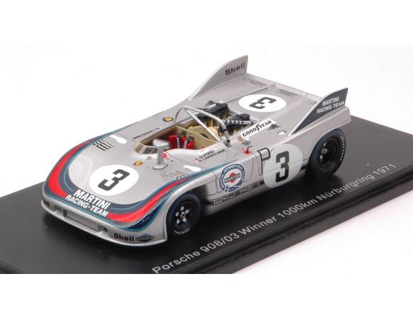 SPARK MODEL S2334 PORSCHE 908/03 N.3 WINNER 1000 KM NURBURGRING 1971 V.ELFORD-G.LAROUSSE Modellino