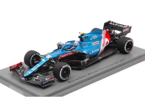 SPARK MODEL S7684 ALPINE A521 ESTEBAN OCON 2021 N.31 WINNER HUNGARIAN GP W/PIT BOARD 1:43 Modellino