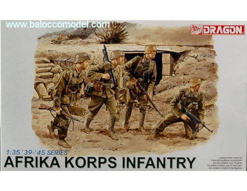 DRAGON D6138 AFRIKA KORPS INFANTRY KIT 1:35 Modellino