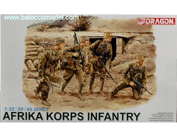 DRAGON D6138 AFRIKA KORPS INFANTRY KIT 1:35 Modellino