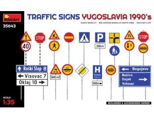 MINIART MIN35643 TRAFFIC SIGNS YUGOSLAVIA 1990s KIT 1:35 Modellino