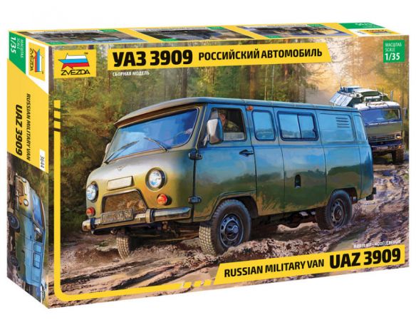 ZVEZDA Z3644 UAZ 3909 RUSSIAN MILITARY VAN KIT 1:35 Modellino