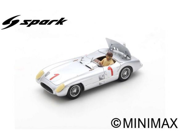 SPARK MODEL S5858 MERCEDES 300 SLR N.1 WINNER KRISTIANSTAD GRAND PRIX 1955 J.M.FANGIO 1:43 Modellino