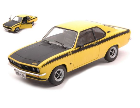 WHITEBOX WB124084 OPEL MANTA A GT/E YELLOW/MATT BLACK 1:24 Modellino