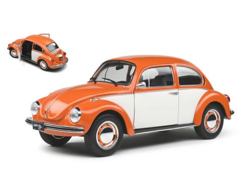SOLIDO SL1800515 VW BEETLE 1303 1974 BI-COLOR ORANGE 1:18 Modellino