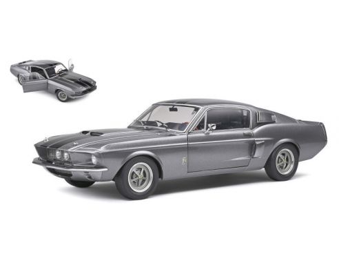 SOLIDO SL1802905 SHELBY GT500 1967 GREY & BLACK STRIPES 1:18 Modellino