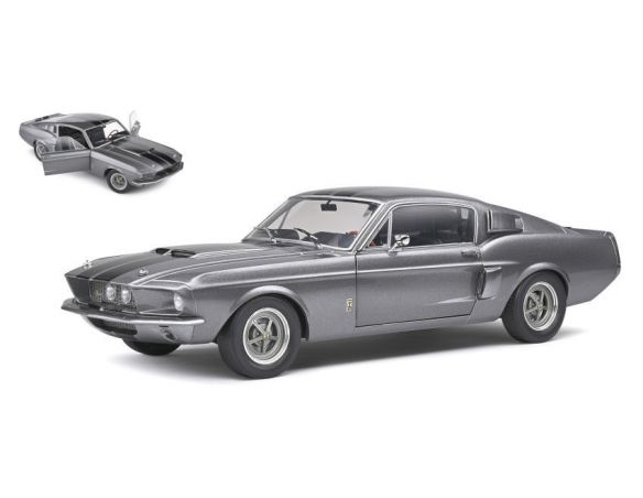 SOLIDO SL1802905 SHELBY GT500 1967 GREY & BLACK STRIPES 1:18 Modellino