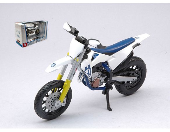 BBURAGO BU51087 HUSQVARNA FS 450 SUPERMOTO WHITE 1:18 Modellino