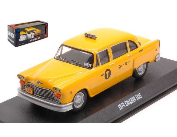 GREENLIGHT GREEN86607 CHECKER 1974 N.Y.C.TAXI JOHN WICK CHAPTER 3 PARABELLUM 2019 1:43 Modellino