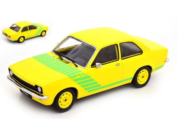 KK SCALE KKDC180673 OPEL KADETT C SWINGER 1973 YELLOW/GREEN 1:18 Modellino