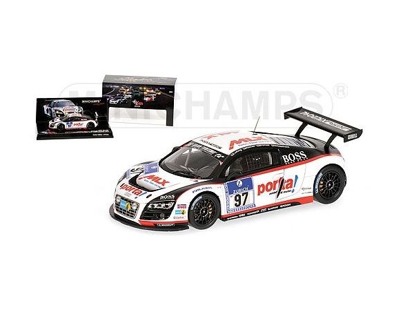 MINICHAMPS 437101997 AUDI R8 LMS LUDWIG BRONZEL 24H NURBURGRING 2010 Modellino