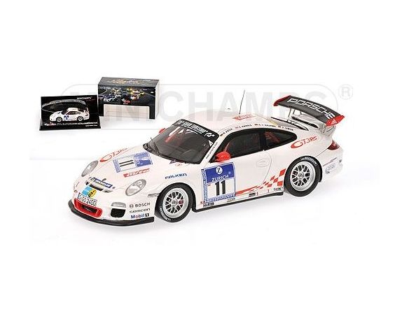 Minichamps PM437106711 PORSCHE GT3 RS N.11 NURBURGRING 2010 1:43 Modellino