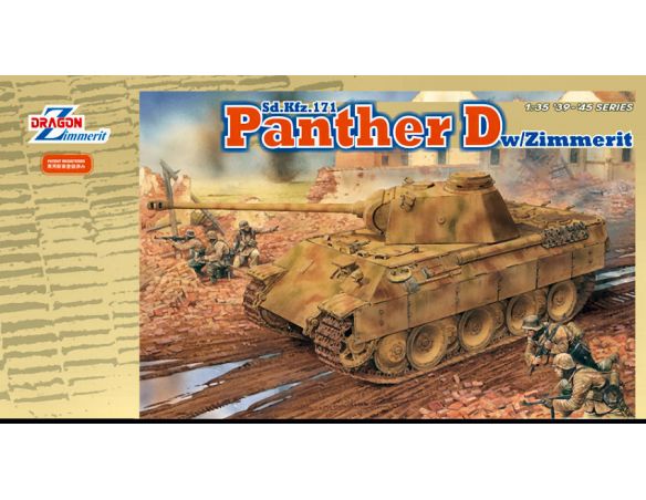 DRAGON D6428 SD KFZ 171 PANTHER D W/ZIMM.KIT 1:35 Modellino