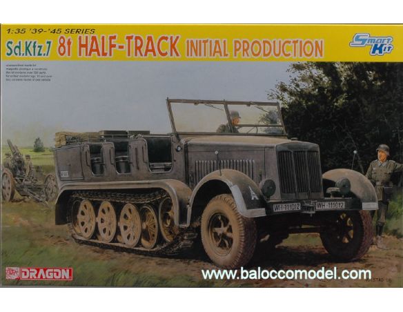 DRAGON D6466 SD KFZ 8 T HALFTRACK KIT 1:35 Modellino