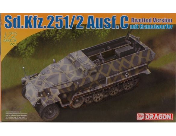 DRAGON D7308 SD KFZ 251/2 AUSF.C MORTAR KIT 1:72 Modellino