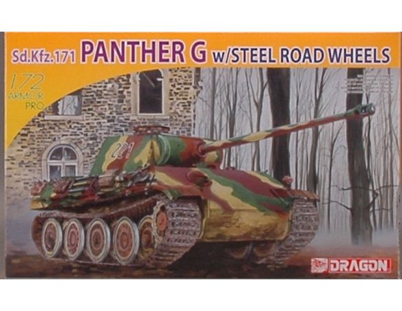 DRAGON D7339 PANTHER G W/STEEL R.WHEELS KIT 1:72 Modellino