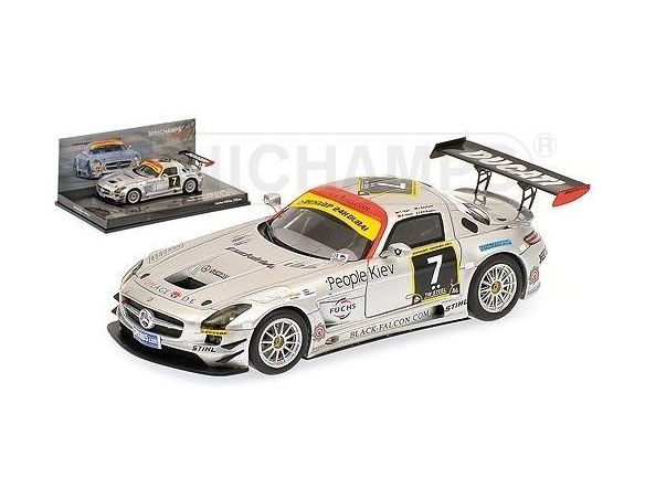 Minichamps PM437110307 MERCEDES SLS AMG GT3 N.7 JAGER 24H DUBAI 2011 1:43 Modellino