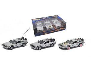 WELLY WE22400 DE LOREAN BACK TO THE FUTURE GIFT BOX W/PART 1 + 2 + 3 1:24 Modellino