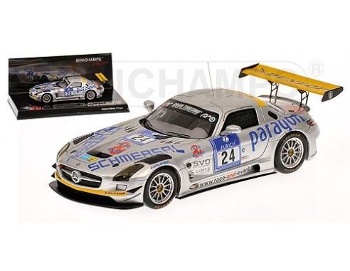 MINICHAMPS 437110324 MERCEDES BENZ SLS AMG GT3 TIGER 24H NURBURGRING 2011 Modellino