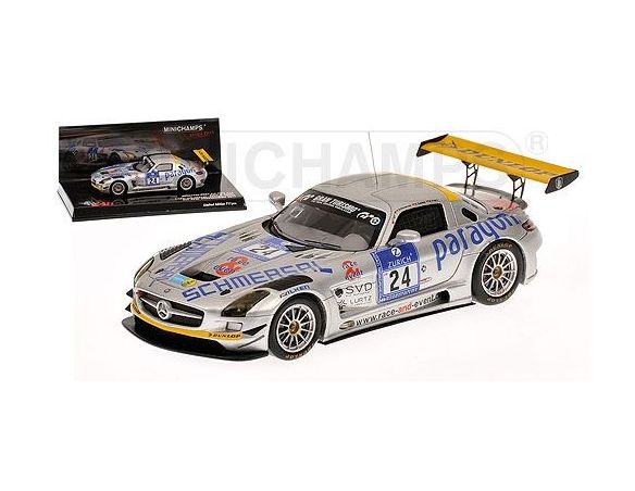 MINICHAMPS 437110324 MERCEDES BENZ SLS AMG GT3 TIGER 24H NURBURGRING 2011 Modellino