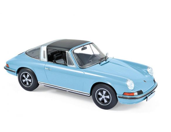 NOREV NV187642 PORSCHE 911 S TARGA 1973 LIGHT BLUE 1:18 Modellino
