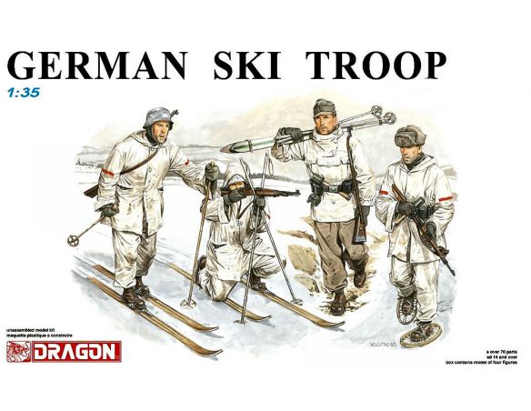 DRAGON D6039 GERMAN SKI TROOPS KIT 1:35 Modellino