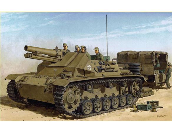 DRAGON D6904 DAK 15 cm slG33 AUF FGST.PZ.III KIT 1:35 Modellino
