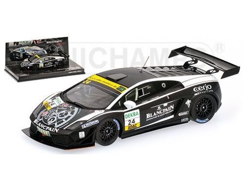 MINICHAMPS 437111224 LAMBORGHINI GALLARDO LP600 HAYEK ADAC GT MASTER 2011 Modellino