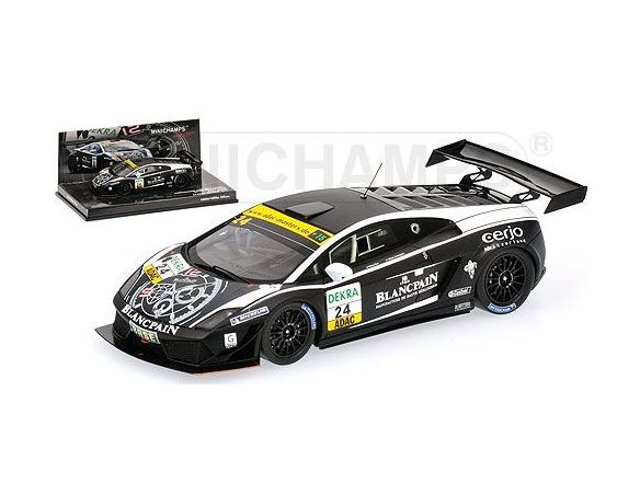 MINICHAMPS 437111224 LAMBORGHINI GALLARDO LP600 HAYEK ADAC GT MASTER 2011 Modellino