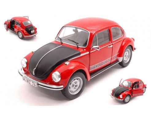 SOLIDO SL1800513 VW KAFER 1303 WORLD CUP EDITION 1974 RED/BLACK 1:18 Modellino