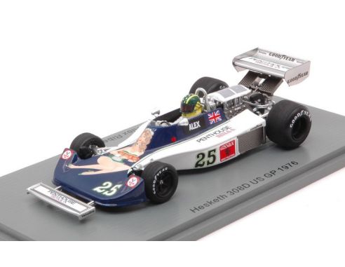 SPARK MODEL S2466 HESKETH 308D ALEX RIBEIRO 1976 N.25 US GP 1:43 Modellino