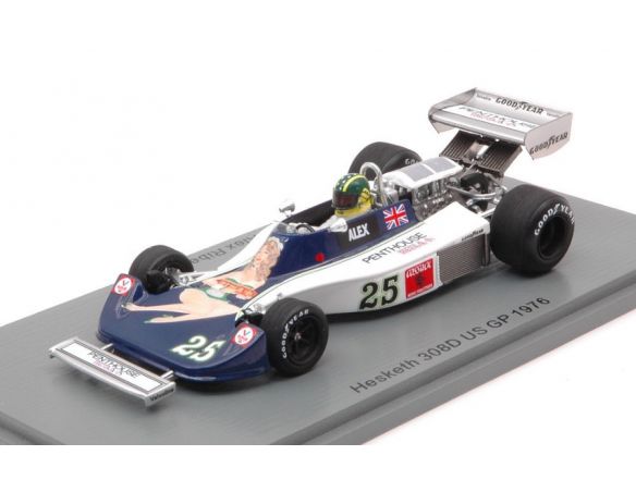 SPARK MODEL S2466 HESKETH 308D ALEX RIBEIRO 1976 N.25 US GP 1:43 Modellino