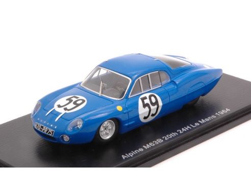 SPARK MODEL S5684 ALPINE M63B N.59 20th LM 1964 R.MASSON-T.ZECCOLI 1:43 Modellino