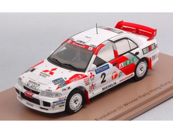 SPARK MODEL S6514 MITSUBISHI LANCER EVO III N.2 WINNER HONG KONG 1996 A.VATANEN-TILBER Modellino