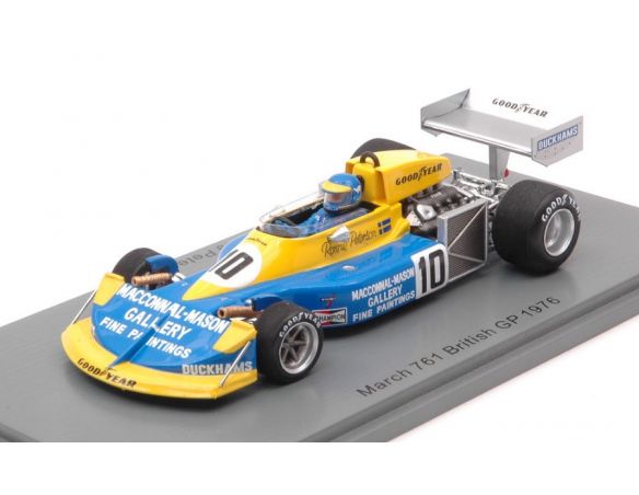SPARK MODEL S7270 MARCH 761 RONNIE PETERSON 1976 N.10 BRITISH GP 1:43 Modellino