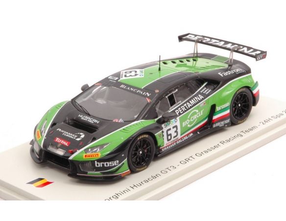 SPARK MODEL SB297 LAMBORGHINI HURACAN GT3 N.63 24 H SPA 2017 BORTOLOTTI-CALDARELLI-ENGELHA Modellino