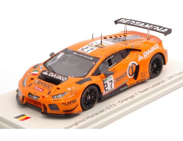 SPARK MODEL SB298 LAMBORGHINI HURACAN GT3 N.27 24 H SPA 2017 FILIPPI-POHLER-CRESTANI 1:43 Modellino