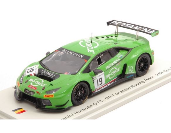 SPARK MODEL SB307 LAMBORGHINI HURACAN GT3 N.19 24 H SPA 2018 GIANMARIA-MAPELLI-P.COMPANC Modellino