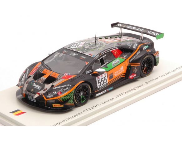 SPARK MODEL SB386 LAMBORGHINI HURACAN GT3 N.555 3rd SILVER CUP 24 H SPA 2020 MOULIN-PROTO- Modellino