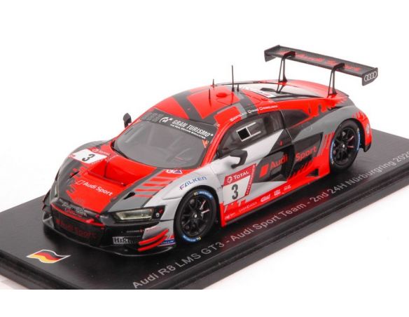 SPARK MODEL SG681 AUDI R8 GT3 N.3 2nd 24 H NURBURGRING 2020 BORTOLOTTI-HAASE-WINKELHOCK Modellino