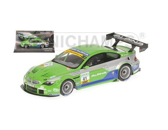 MINICHAMPS 437112641 BMW ALPINA B6 GT3 LUNARDI ADAC GT MASTER 2011 Modellino