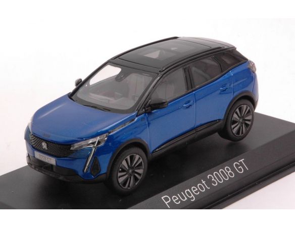 NOREV NV473919 PEUGEOT 3008 GT BLACK PACK 2021 VERTIGO BLUE 1:43 Modellino
