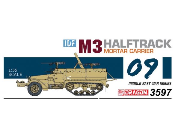 DRAGON D3597 IDF M3 HALF-TRACK MORTAR CARRIER KIT 1:35 Modellino