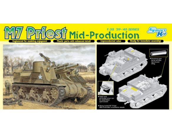 DRAGON D6637 M7 PRIEST MID PRODUCTION KIT 1:35 Modellino