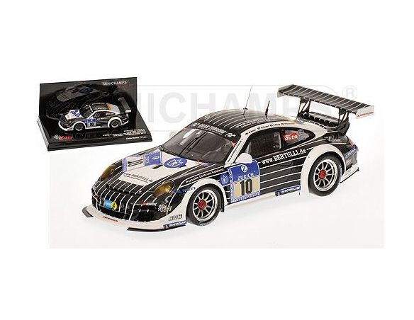 MINICHAMPS 437116110 PORSCHE 911 GT3 R KOHLER GINDORF 24H NURBURGRING 2011 Modellino